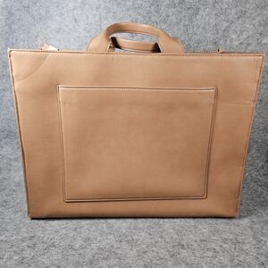 Dagne Dover Daily Vegan Leather  Light Brown Laptop Carryall Tote Bag READ